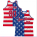 CUSTOM ROYAL RED-WHITE 3D PATTERN DESIGN AMERICAN FLAG BASKETBALL