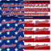 CUSTOM ROYAL RED-WHITE 3D PATTERN DESIGN AMERICAN FLAG BASKETBALL