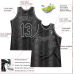 CUSTOM BLACK SNAKESKIN BLACK-GRAY 3D PATTERN DESIGN  BASKETBALL 