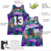 CUSTOM PURPLE WHITE-PURPLE 3D PATTERN DESIGN TROPICAL PLANTS BASKETBALL