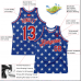 CUSTOM ROYAL RED-WHITE 3D PATTERN DESIGN AMERICAN FLAG ASKETBALL 