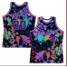 CUSTOM GRAFFITI PATTERN PURPLE-WHITE 3D SPLASHES  BASKETBALL 