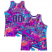 CUSTOM GRAFFITI PATTERN PURPLE-WHITE 3D WORDS  BASKETBALL