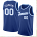 CUSTOM ROYAL WHITE-LIGHT BLUE ROUND NECK RIB-KNIT BASKETBALL