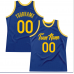 CUSTOM ROYAL GOLD-WHITE AUTHENTIC THROWBACK BASKETBALL JERSEY