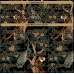 CUSTOM BLACK BLACK-OLD GOLD 3D PATTERN DESIGN TIGER AND PEACOCK BASKETBALL 